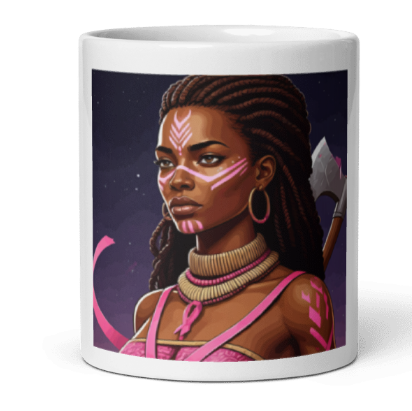 White glossy mug