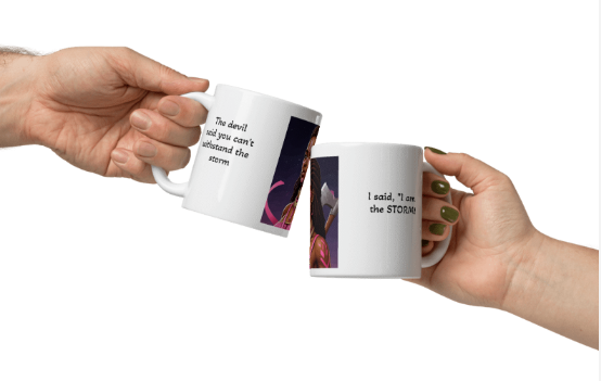 White glossy mug