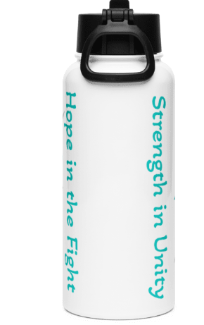 Stainless steel water bottle with a straw lid